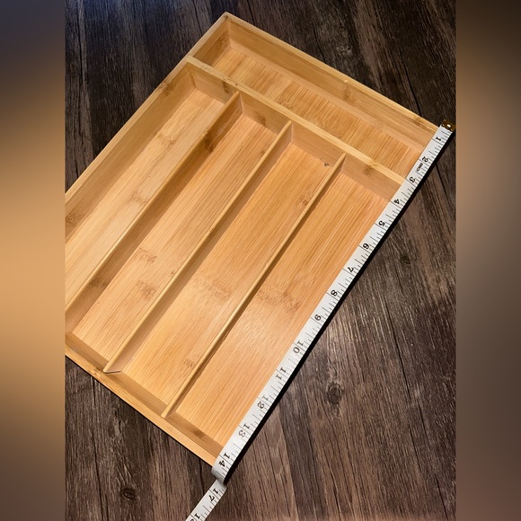 Wooden Drawer Organizer Tray for Kitchen Silverware / Utensils - Picture 2 of 3